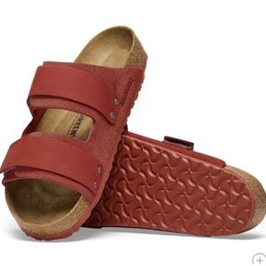 Birkenstock Uji Nubuck-Suede Leather in Sienna Red